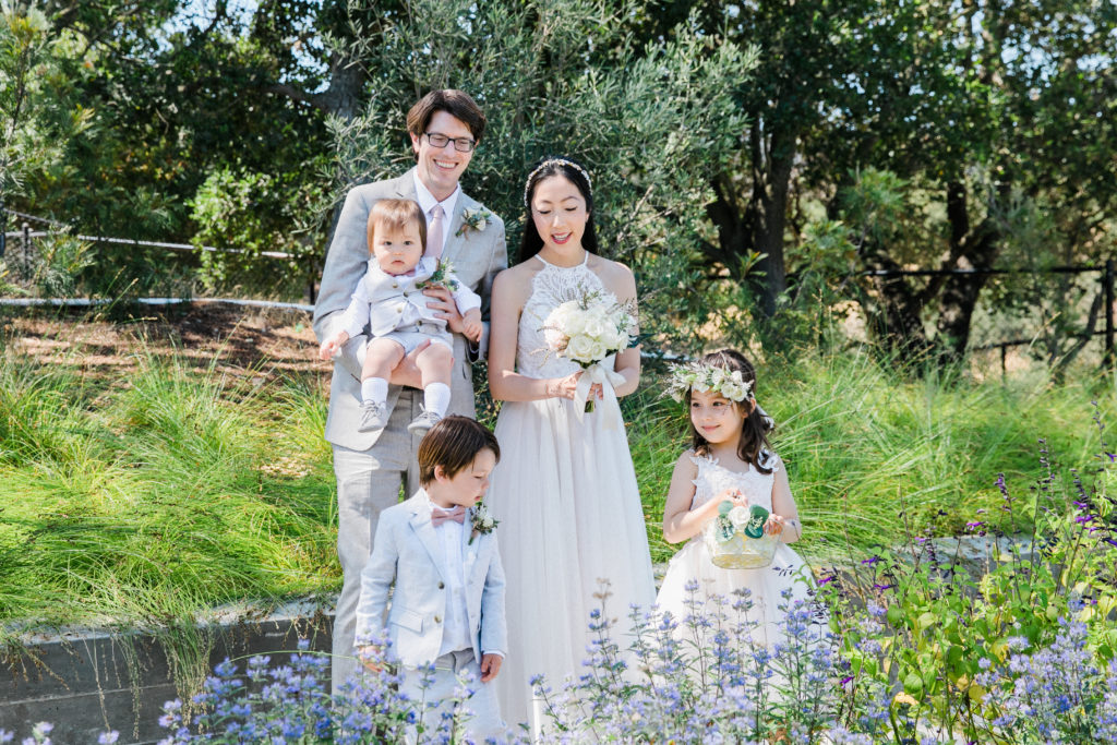 julie zhou and family in wedding attire