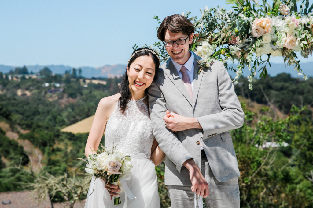 julie zhou and mike sego at their vow renewal ceremony