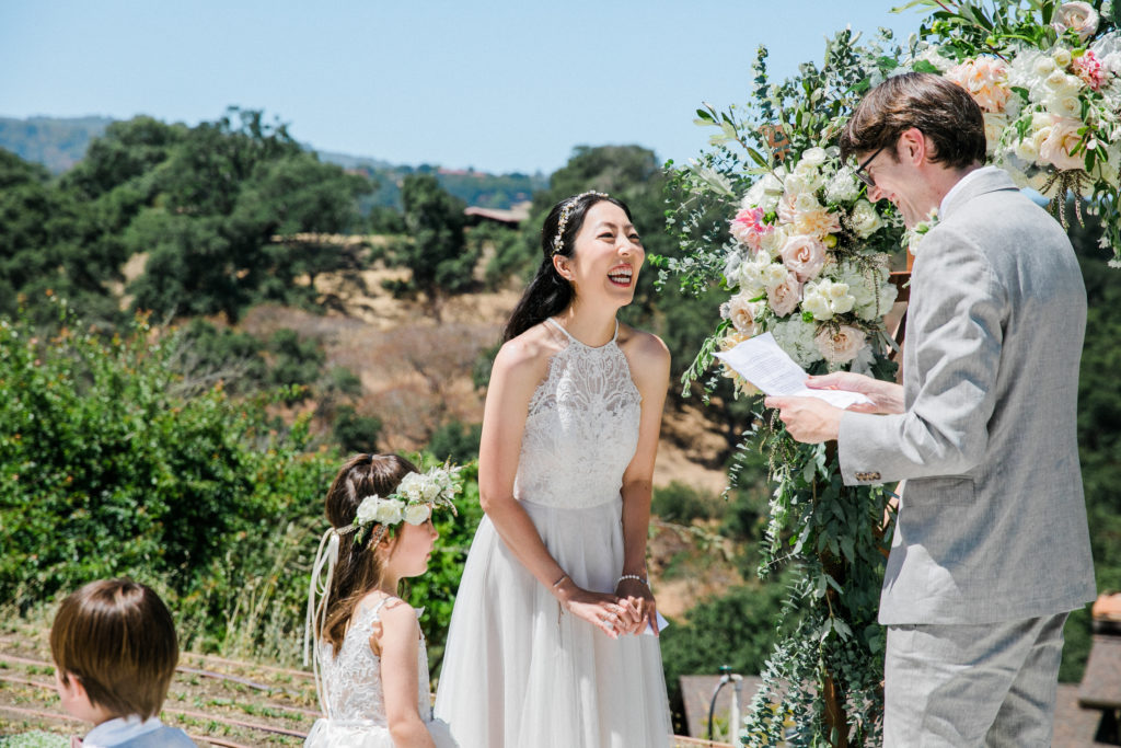 julie zhou and mike sego at their vow renewal
