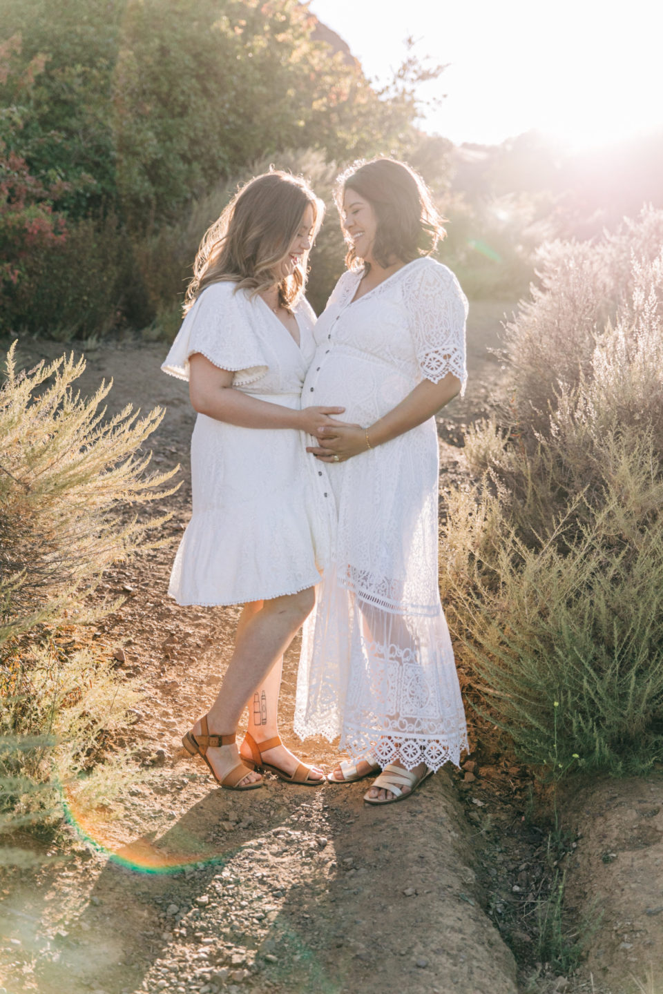 two moms maternity photo